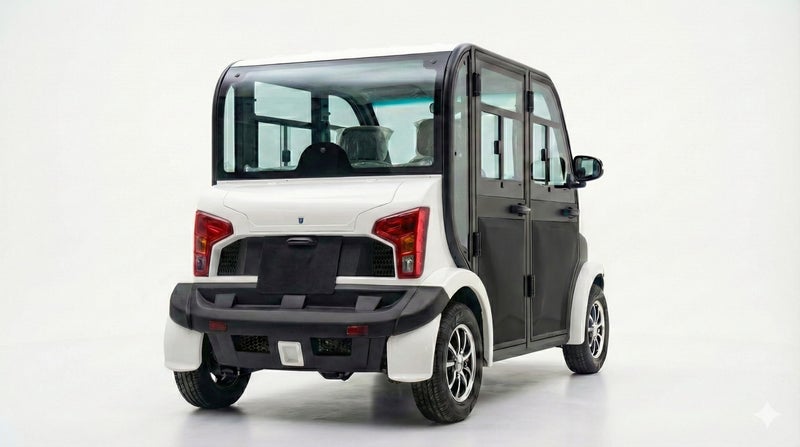 Crown 4 Air-Conditioned 4-Seater Electric Golf Cart with 170Ah AGM  Battery & Standard Tires | LSEV (White) - Image 4